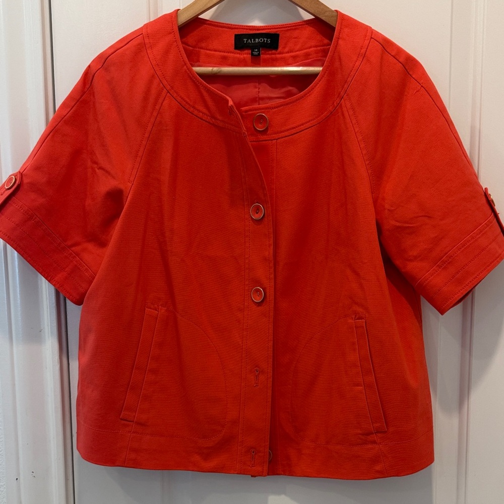 Talbots Vibrant Coral Jacket